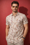 Men's Cartel Premium Floral Print Shirt Occasional Casual  Style ID:  Art-1314-Yellow