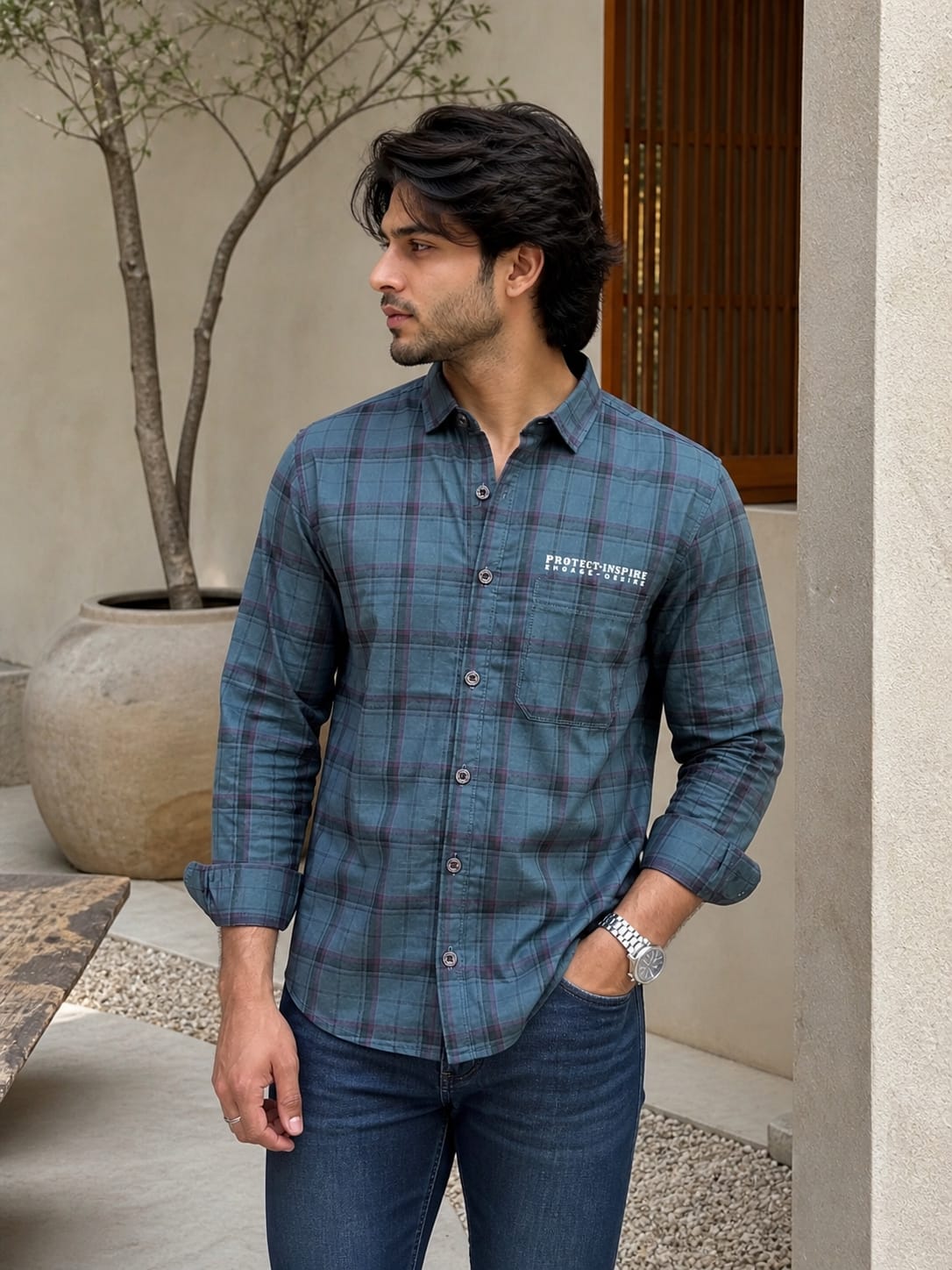 Men’s Cotton Casual Shirt | Premium Checked Casual Wear | Occasional Casual Stylish Shirt for Men