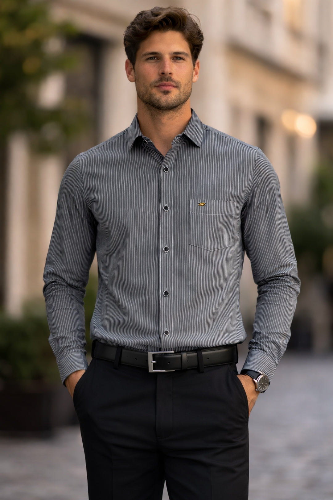 Men's Cartel Executive Striped Oxford Shirt for men