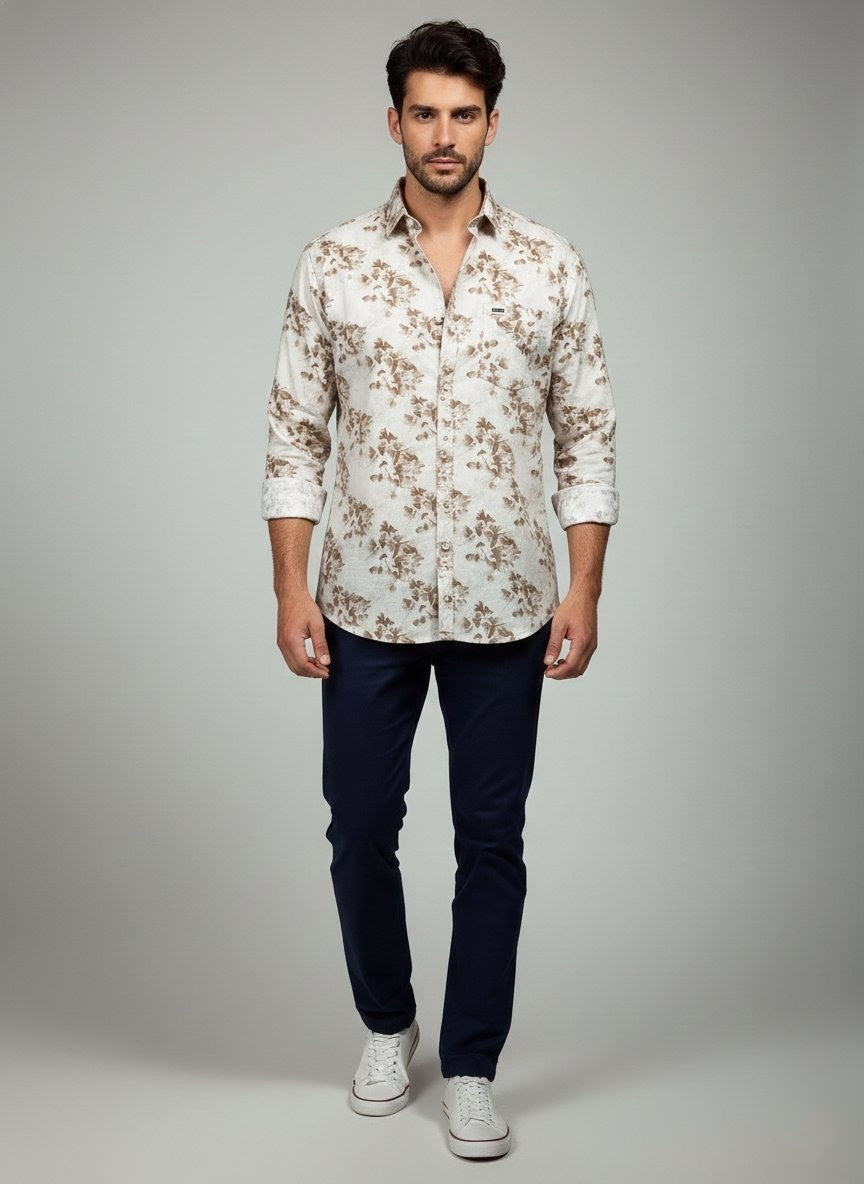 Men's Cartel Premium Floral Printed Casual Shirt for Men