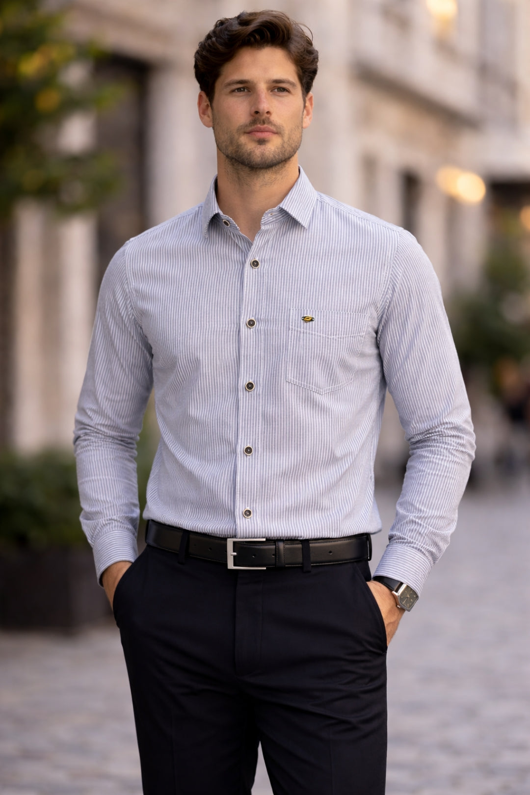 Men's Cartel Executive Striped Oxford Shirt for men