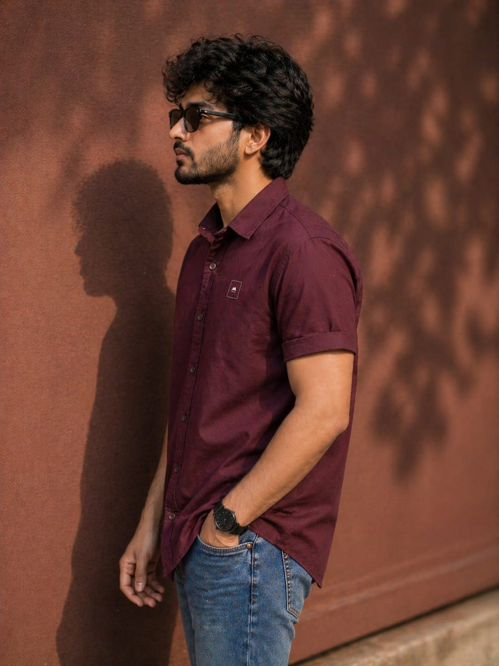 Men’s Lycra Solid Shirt | Premium Stretch Casual Shirt for Men | Regular Fit Half Sleeve (Black, Bottle Green, Olive, Maroon)