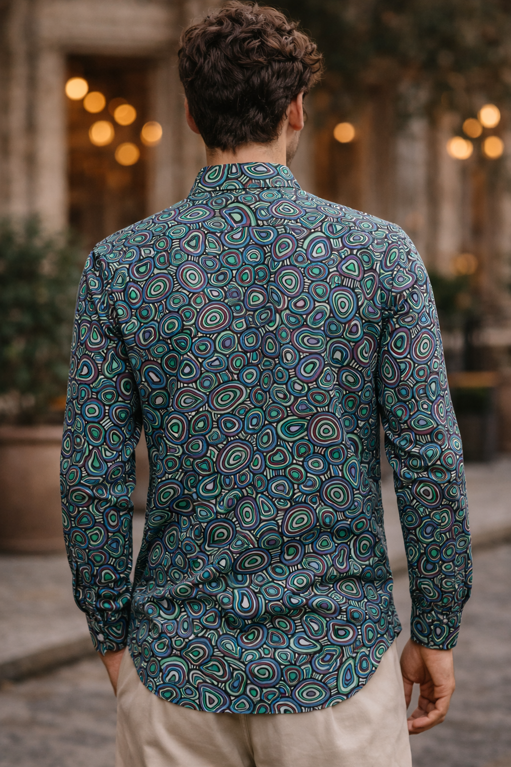 Men's Cartel Men Premium Wolf Linen Printed Slim Fit Casual Shirt For Men
