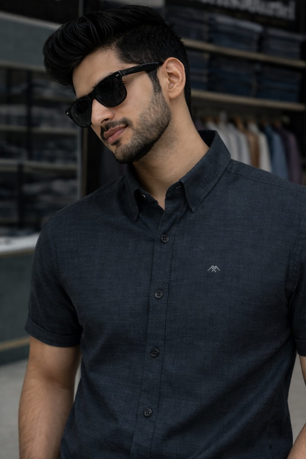 Men’s Cartel Limited Edition Plain Occasional Casual Half-Sleeve Shirt