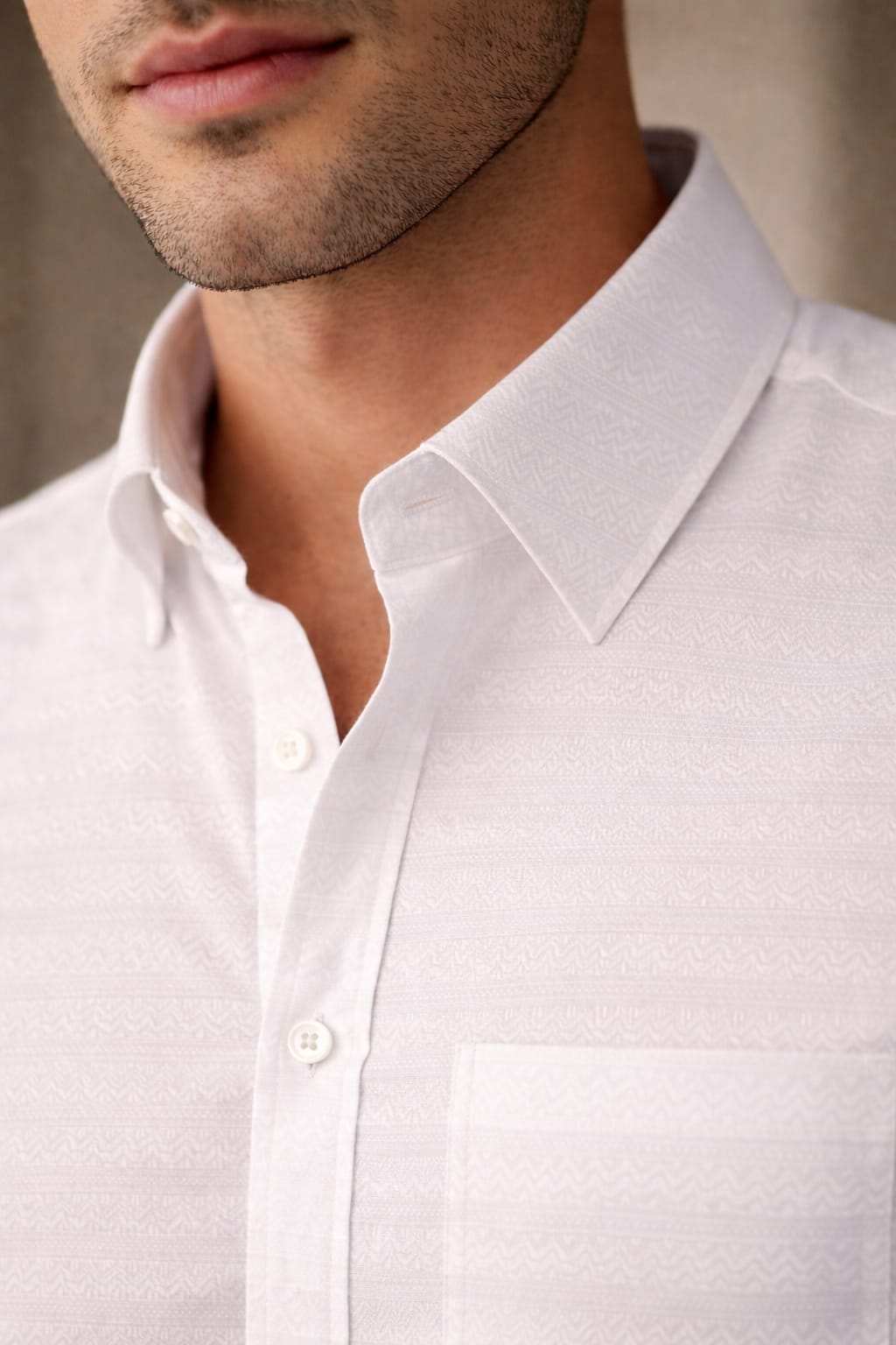 Men's Cartel Premium Casual Occasional Cotton Slim Fit White Shirt for Men