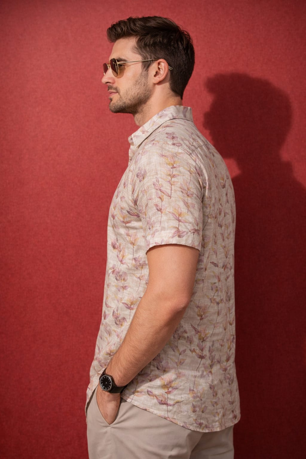 Men's Cartel Premium Floral Print Shirt Occasional Casual  Style ID:  Art-1314-Yellow
