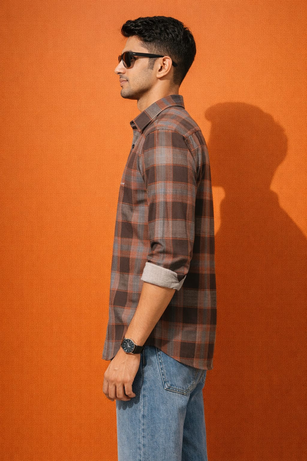 Men’s Melange Casual Shirt | Premium Checked Shirt | Occasional Casual Stylish Shirt for Men