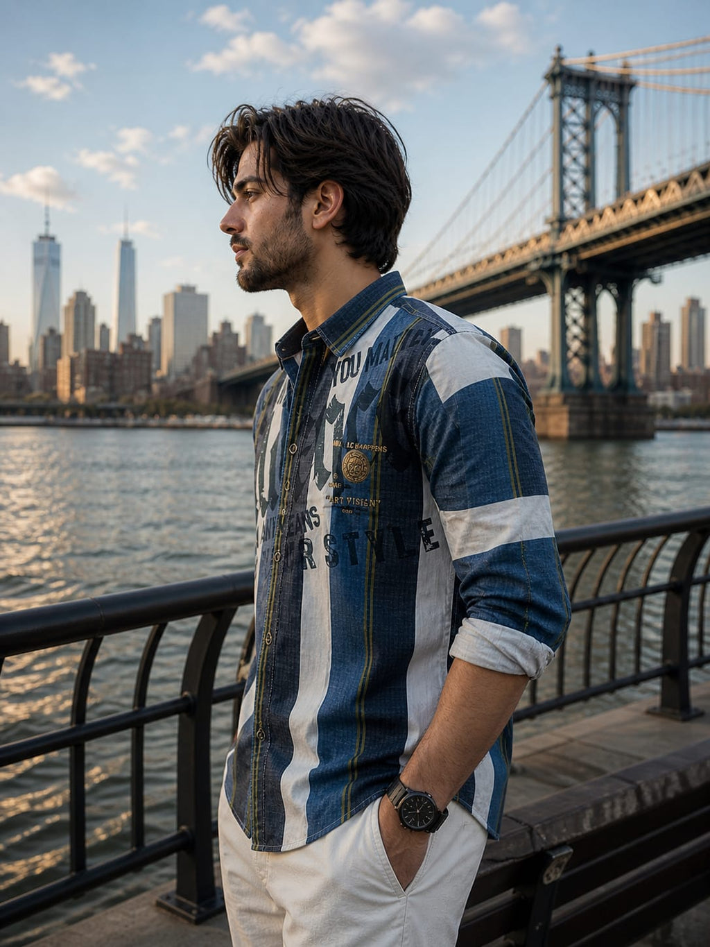 Men’s Cotton Casual Shirt | Premium Striped Casual Wear | Occasional Casual Stylish Shirt for Men