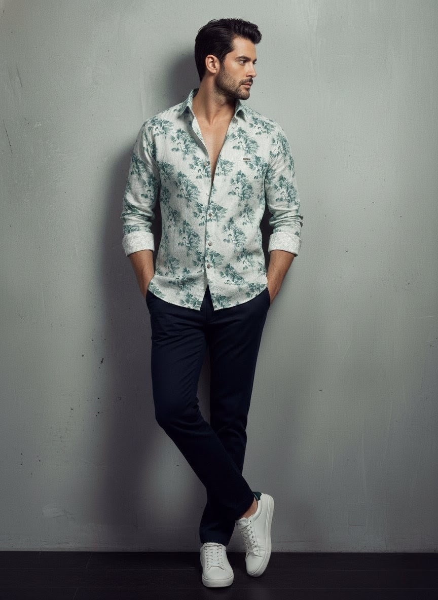 Men's Cartel Premium Floral Printed Casual Shirt for Men