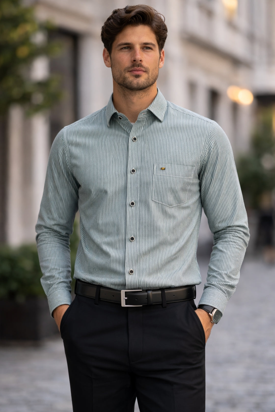 Men's Cartel Executive Striped Oxford Shirt for men