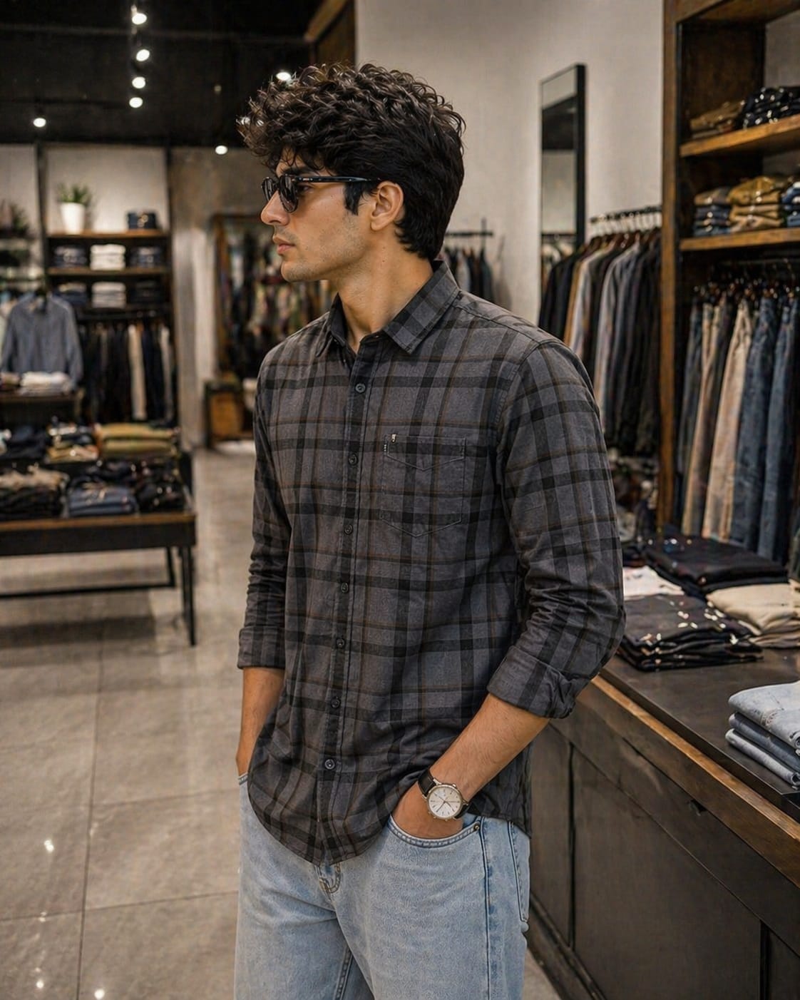 Men’s Pure Cotton Casual Shirt | Premium Checked Casual Wear | Occasional Casual Stylish Shirt for Men