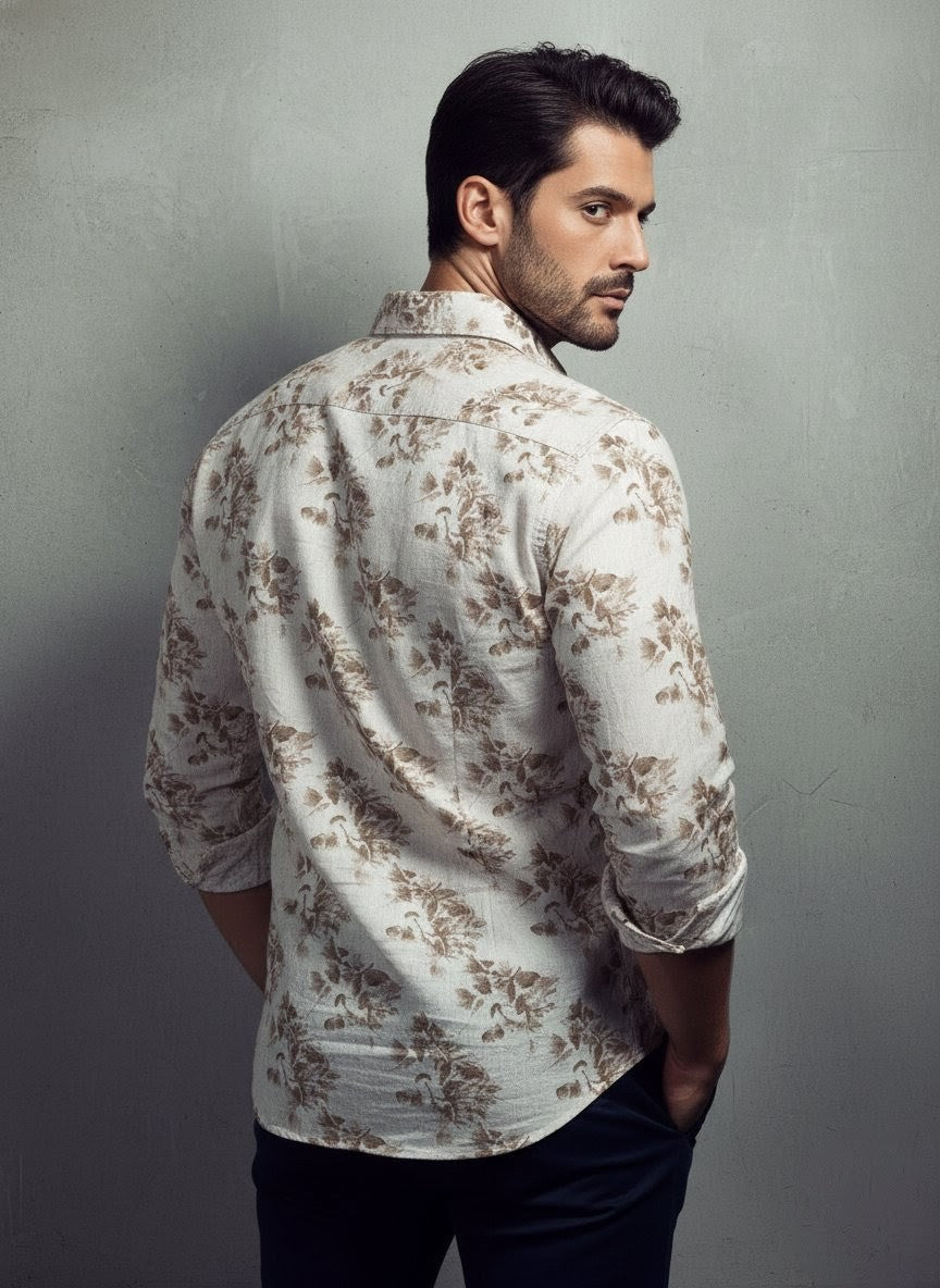 Men's Cartel Premium Floral Printed Casual Shirt for Men