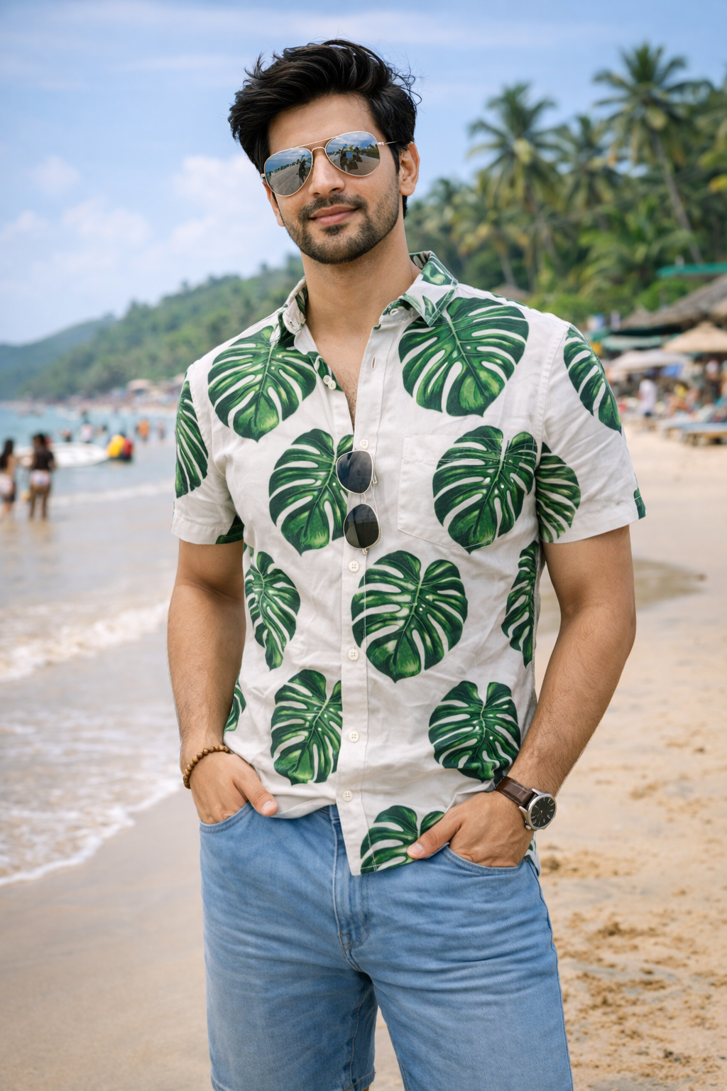 Men’s Cartel Cotton Linen Casual Occasional Printed Shirt for Men