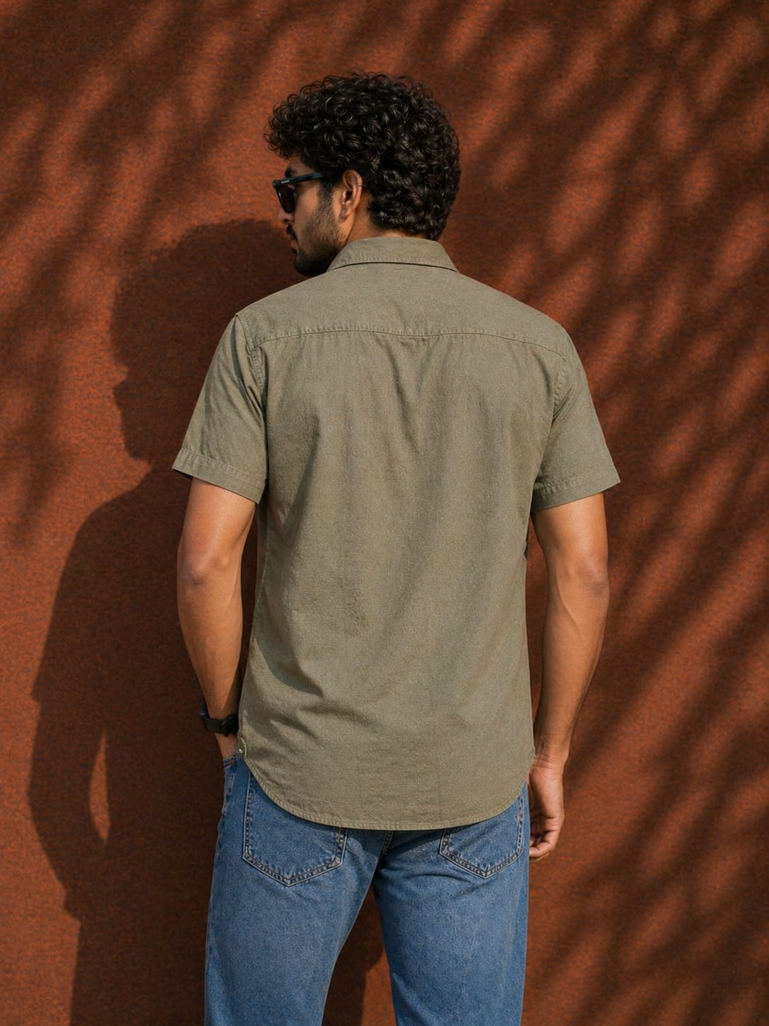 Men’s Lycra Solid Shirt | Premium Stretch Casual Shirt for Men | Regular Fit Half Sleeve (Black, Bottle Green, Olive, Maroon)