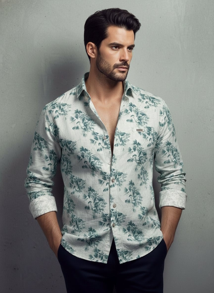 Men's Cartel Premium Floral Printed Casual Shirt for Men