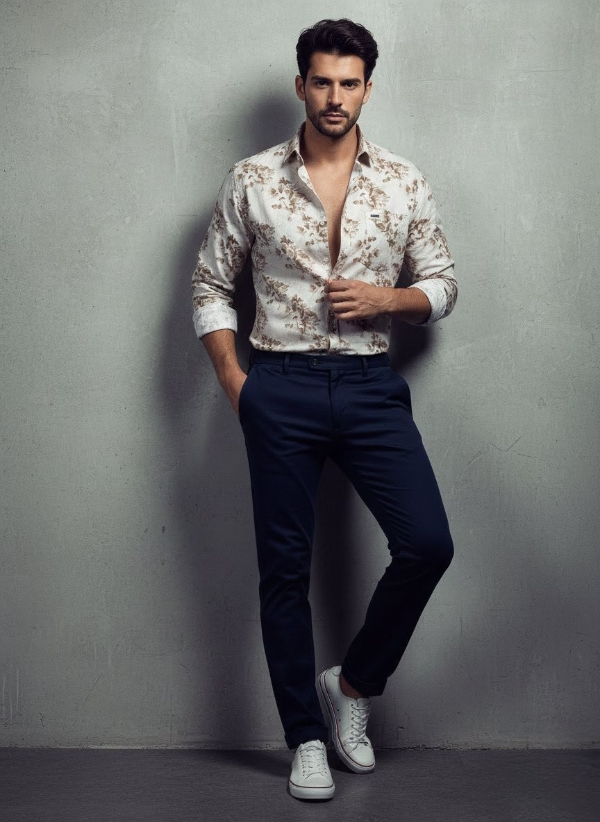 Men's Cartel Premium Floral Printed Casual Shirt for Men