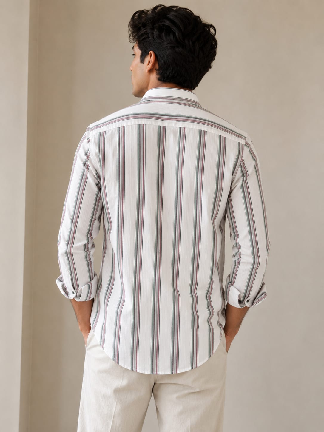 Men’s Premium Vertical Striped Occasional Casual Cotton Shirt | Stylish Summer Wear