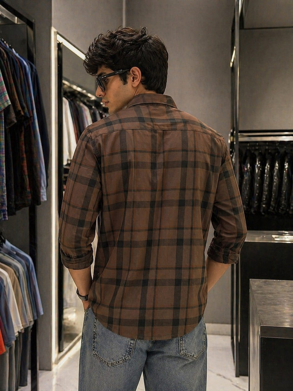 Men’s Pure Cotton Casual Shirt | Premium Checked Casual Wear | Occasional Casual Stylish Shirt for Men