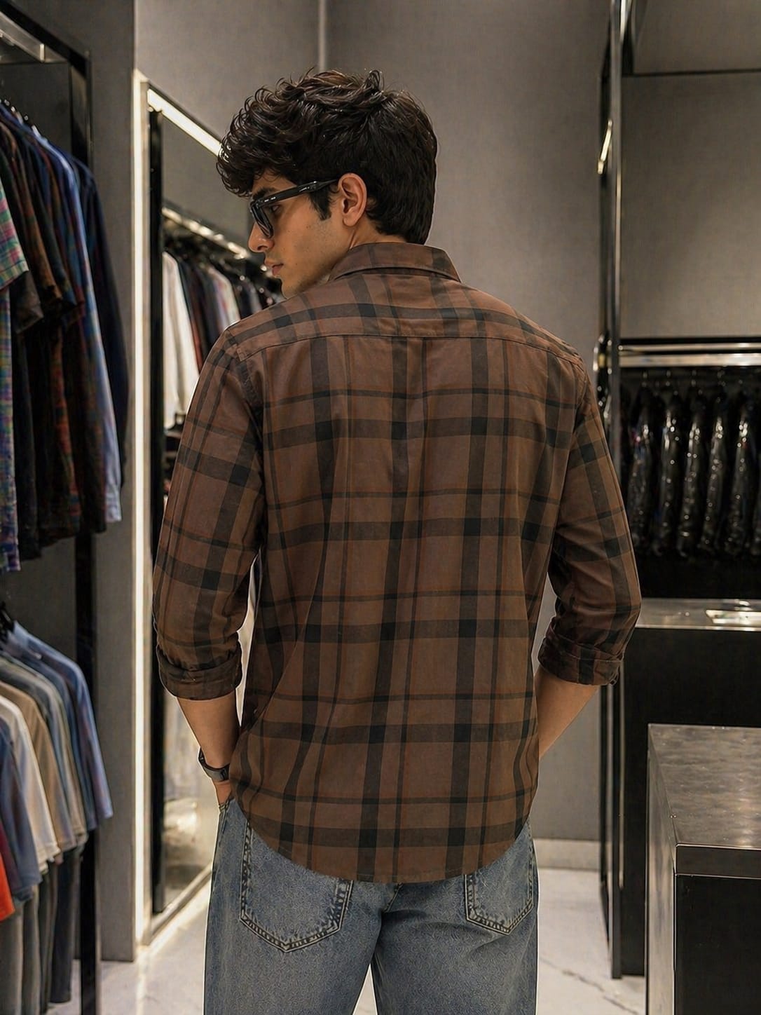 Men’s Pure Cotton Casual Shirt | Premium Checked Casual Wear | Occasional Casual Stylish Shirt for Men