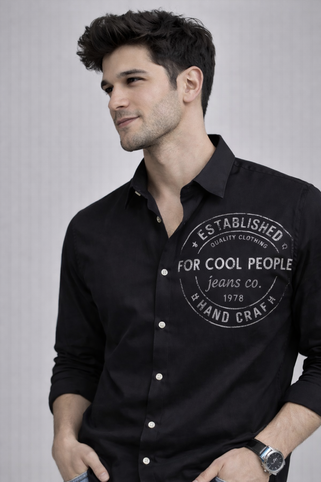 Men's Cartel Premium Lycra Printed Shirt for Men | Stylish Casual Full Sleeve Shirt | Mustard, Beige, Black & Maroon