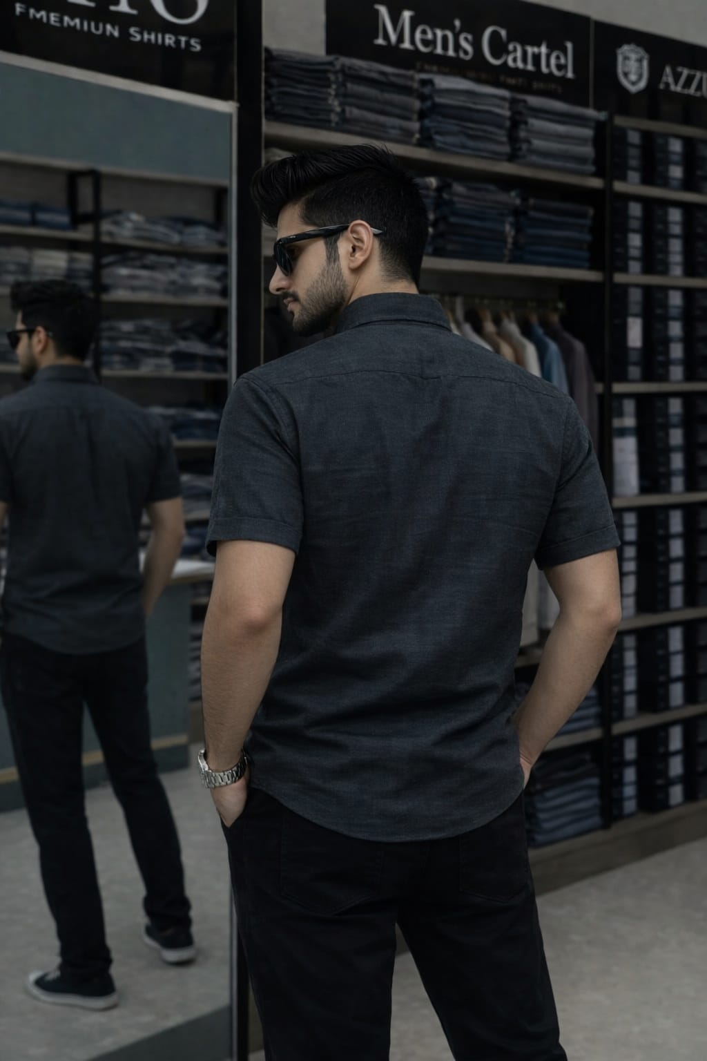 Men’s Cartel Limited Edition Plain Occasional Casual Half-Sleeve Shirt