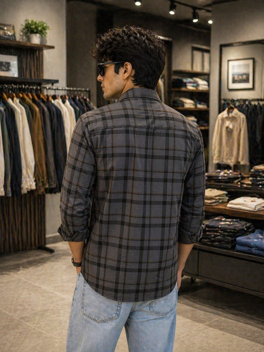 Men’s Pure Cotton Casual Shirt | Premium Checked Casual Wear | Occasional Casual Stylish Shirt for Men