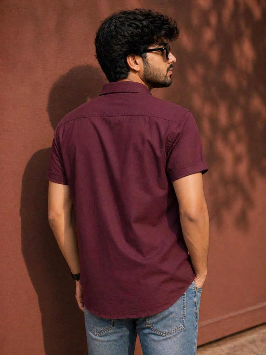 Men’s Lycra Solid Shirt | Premium Stretch Casual Shirt for Men | Regular Fit Half Sleeve (Black, Bottle Green, Olive, Maroon)