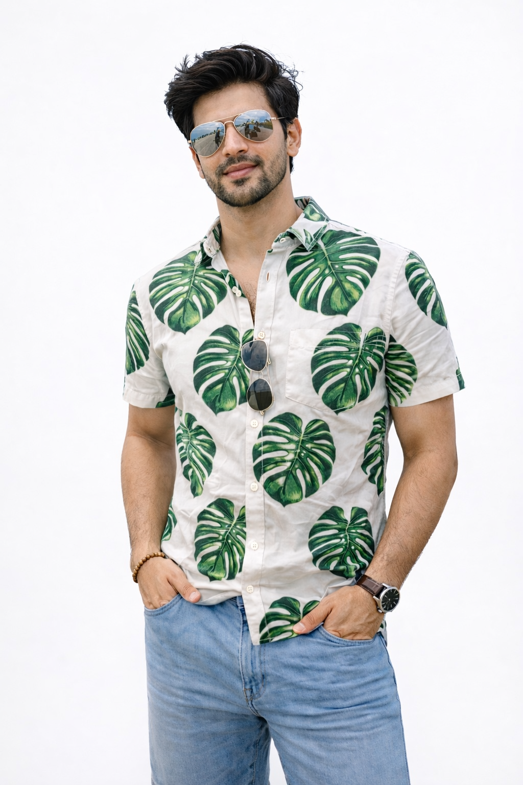 Men’s Cartel Cotton Linen Casual Occasional Printed Shirt for Men