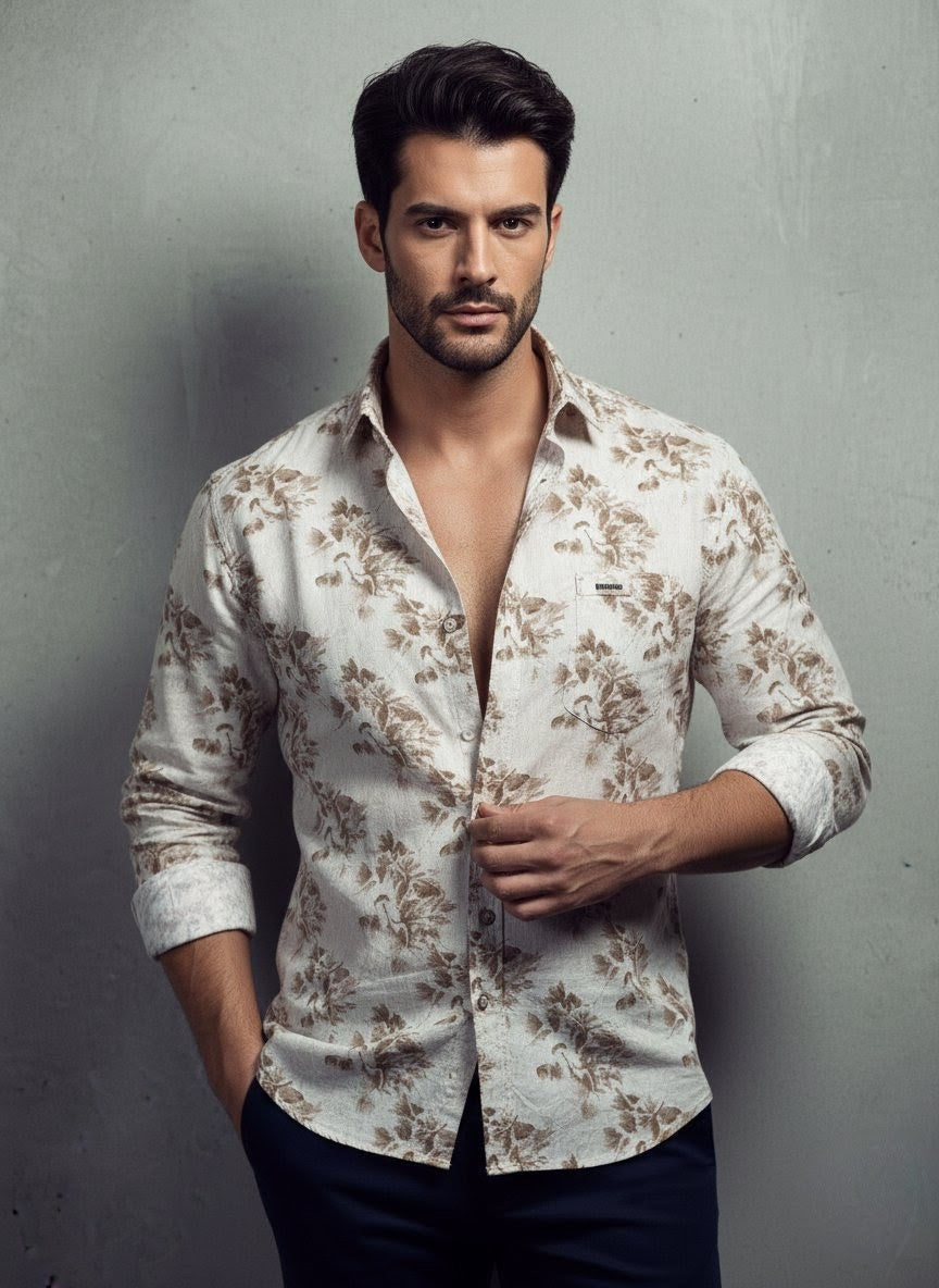 Men's Cartel Premium Floral Printed Casual Shirt for Men