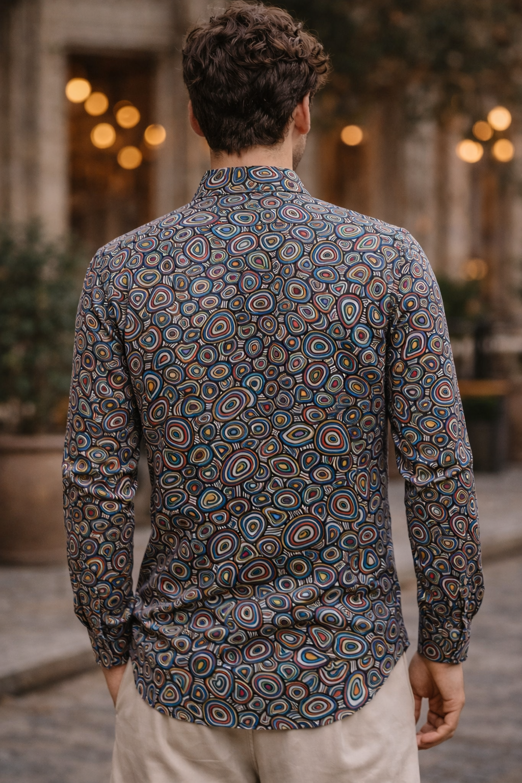 Men's Cartel Men Premium Wolf Linen Printed Slim Fit Casual Shirt For Men