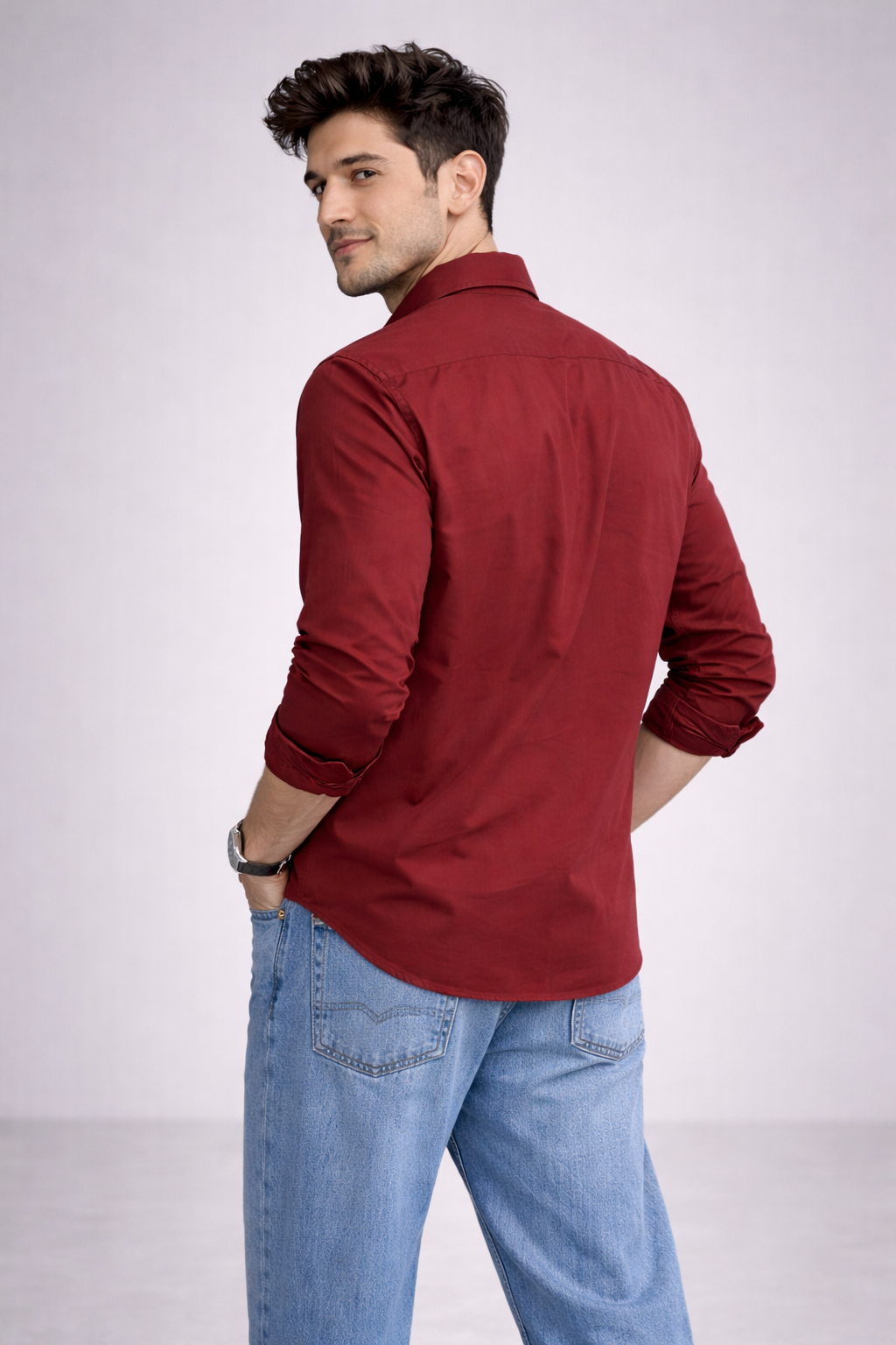 Men's Cartel Premium Lycra Printed Shirt for Men | Stylish Casual Full Sleeve Shirt | Mustard, Beige, Black & Maroon