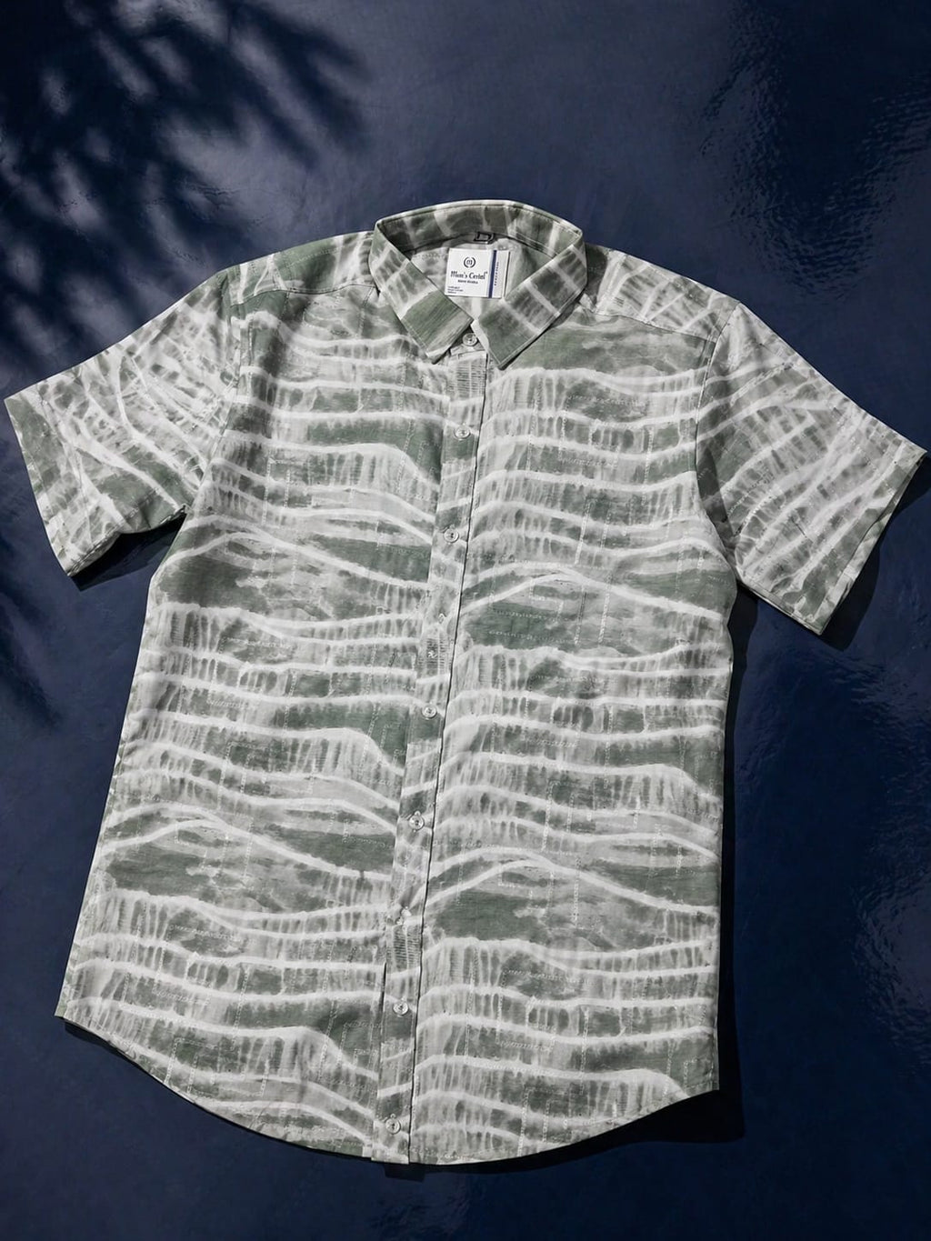 Men’s Melange Shirt | Premium Casual Shirt for Men | Regular Fit Half Sleeve (Blue, Green)