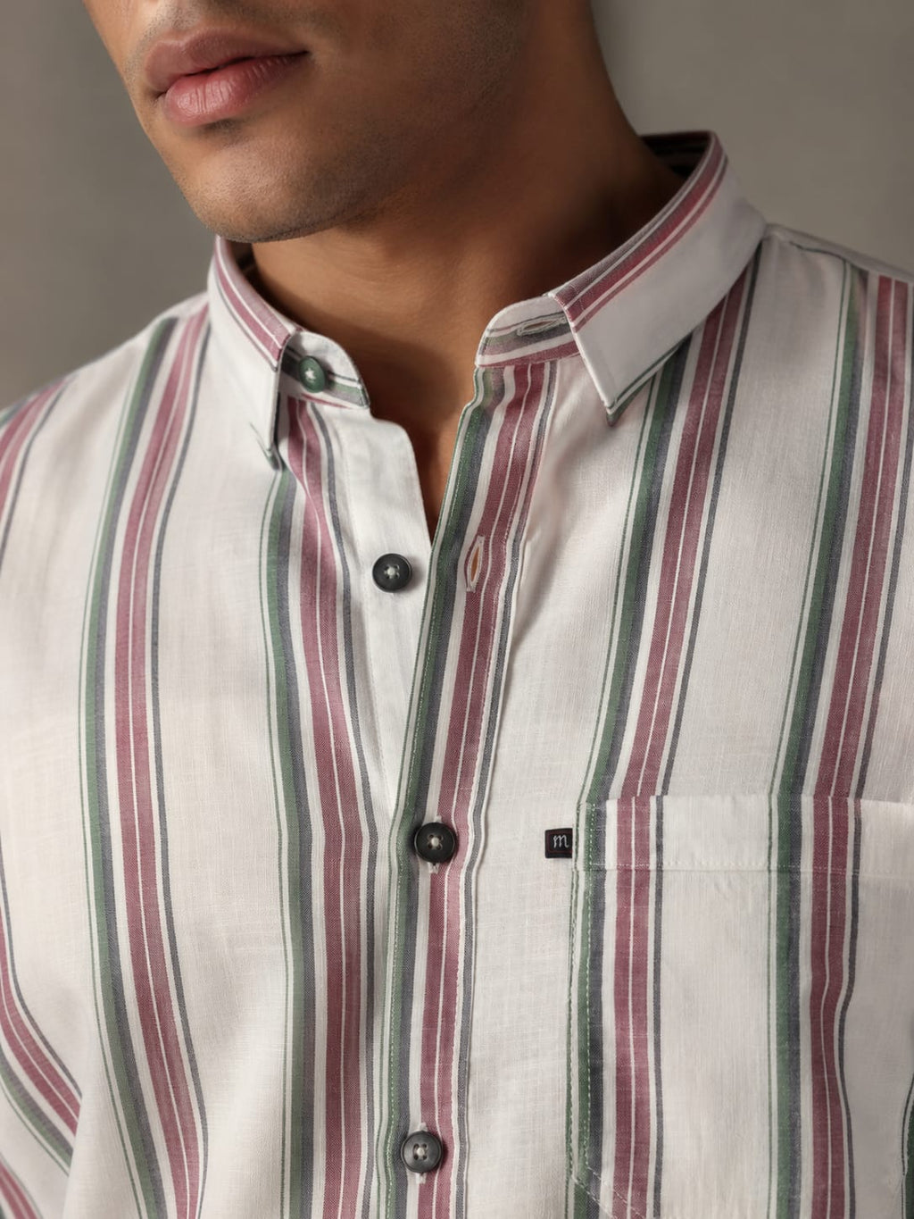 Men’s Premium Vertical Striped Occasional Casual Cotton Shirt | Stylish Summer Wear