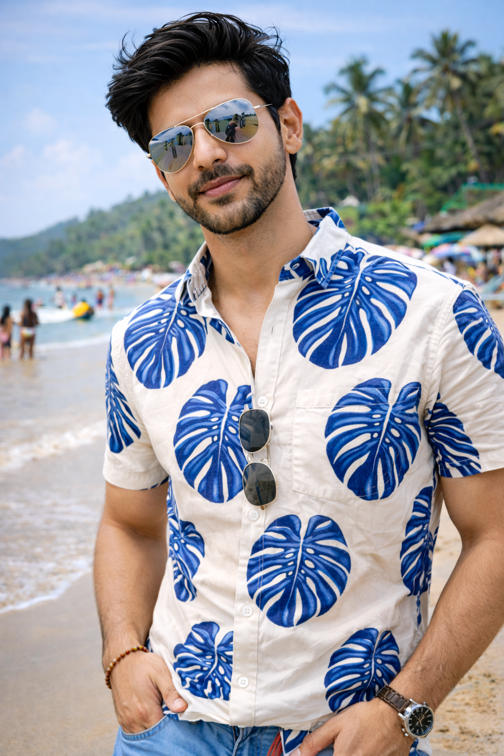 Men’s Cartel Cotton Linen Casual Occasional Printed Shirt for Men