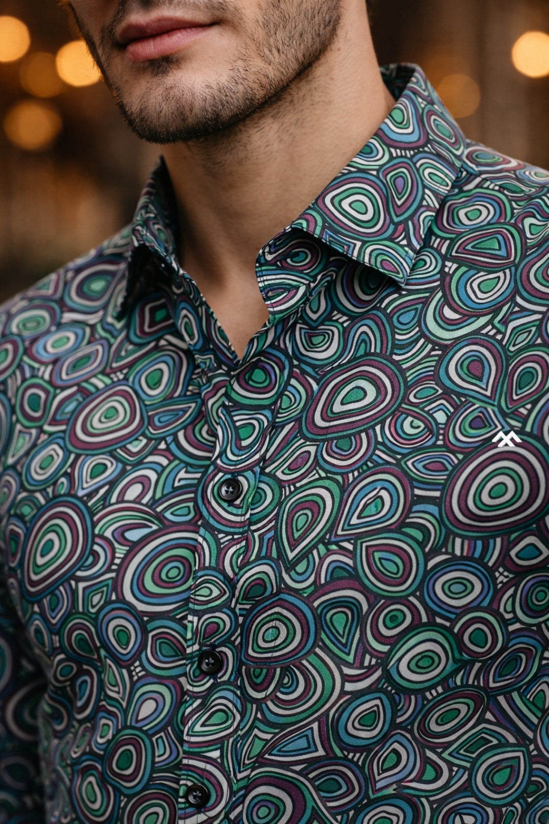 Men's Cartel Men Premium Wolf Linen Printed Slim Fit Casual Shirt For Men
