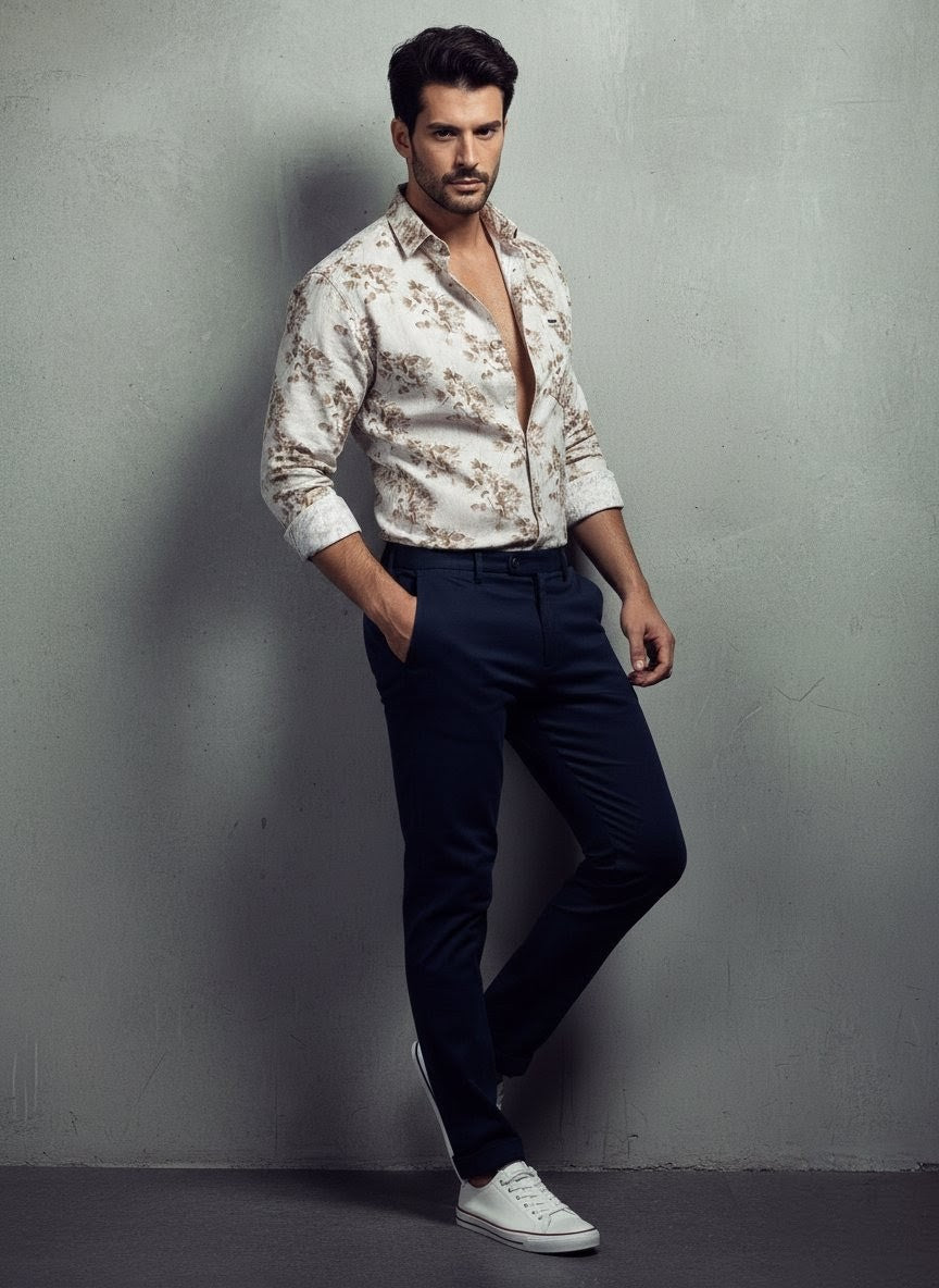 Men's Cartel Premium Floral Printed Casual Shirt for Men
