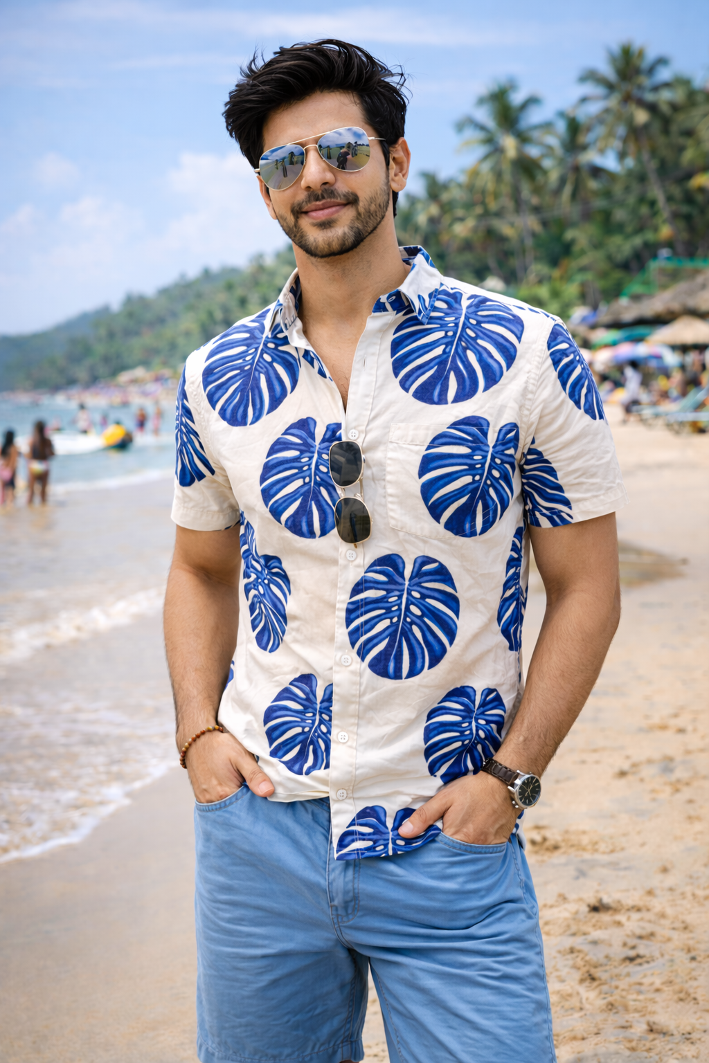Men’s Cartel Cotton Linen Casual Occasional Printed Shirt for Men