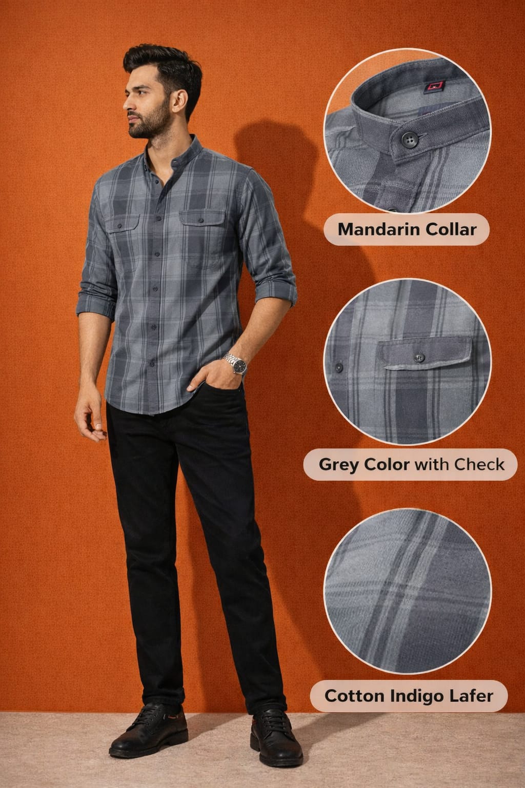 Men’s Cotton Casual Shirt | Premium Checked Casual Wear | Occasional Casual Stylish Shirt for Men